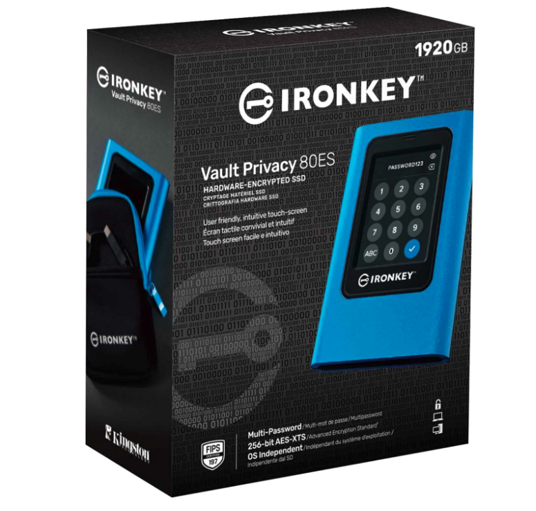 Kingston IronKey Vault Privacy 80 - External SSD - FIPS 197 Certified with XTS AES 256-bit Encryption Up to 250MB/s Reading, 250MB/s Writing - IKVP80ES/1920G 8