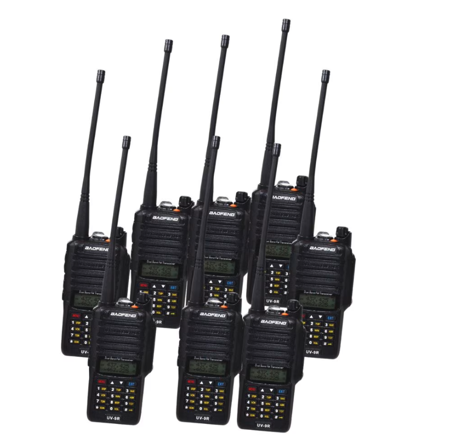 Set of 8 Baofeng UV-9R/T57 radios – Waterproof and dustproof