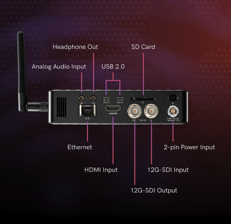 Teradek Serv 4K (2024) HDR Production Streaming Solution, Stream Locally or to The Cloud up to 4Kp60, 4:2:2 10-bit Color, SDI/HDM, HEVC/AVC Compression, Up to 45Mbps 5