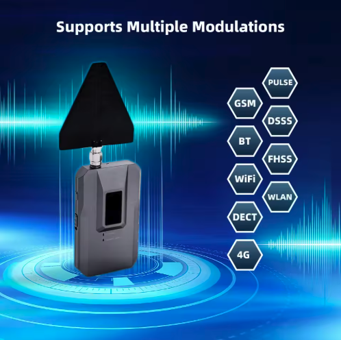 Full Band 10MHz-12GHz GSM Directional High Sensitivity RF Detector Ultra-Small OLED Display Anti-Spy Camera Finder Wireless 4