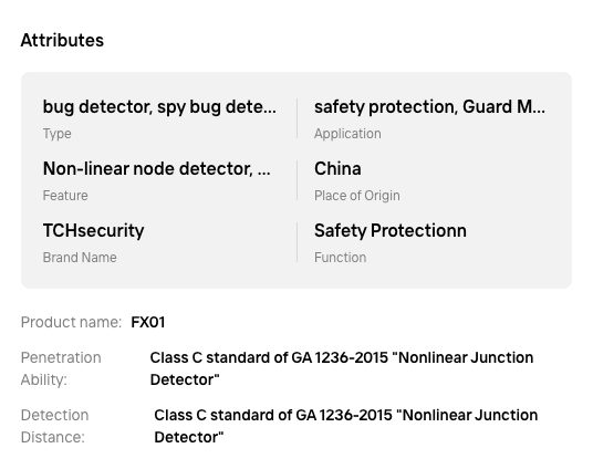 TCHsecurity FX01 Nonlinear Junction Detector NLJD Professional Anti-Eavesdropping & Anti-Surveillance Detection High-Sensitivity 6